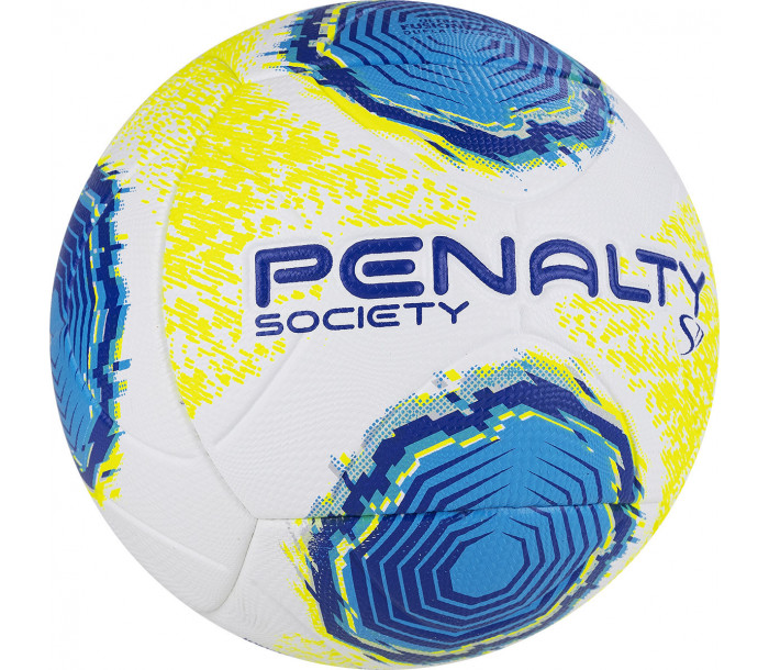 Мяч футбольный "PENALTY BOLA SOCIETY S11 R2 XXII", р.5, бело-жёлто-голубой-фото 2 hover image